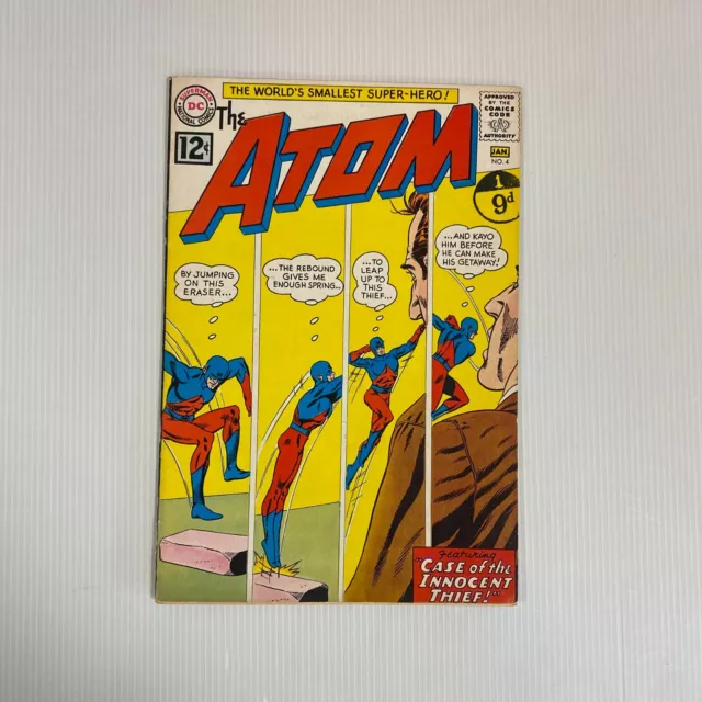 DC Comics The Atom #4 1963 VF- Cent Copy Pence Stamp