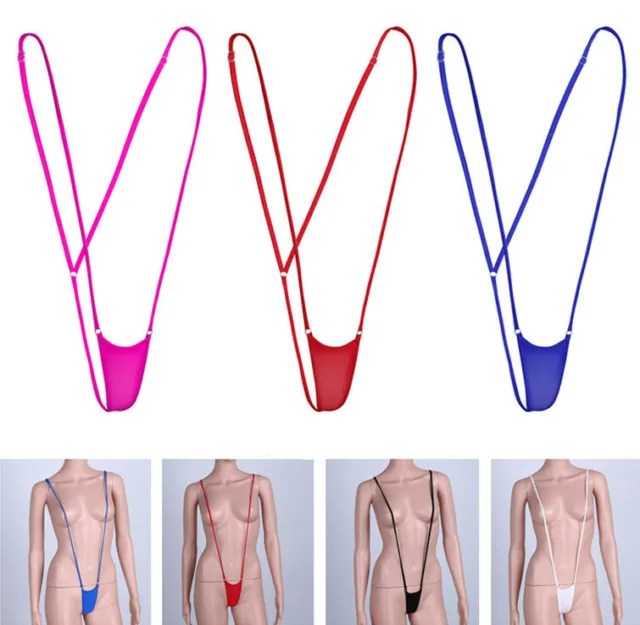 Womens Micro Sling shot Bikini Monokini Thong Bodysuit Teddy Swimsuit Underwear