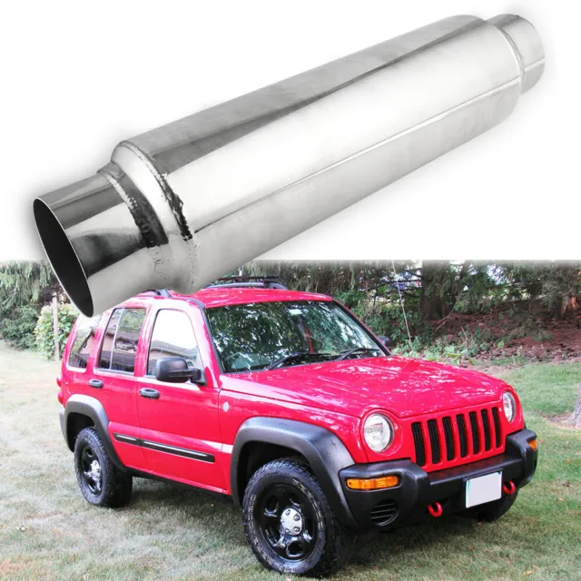 2.5"ID /OD Long 16" Muffler Exhaust Resonator Deep Tone For Jeep Liberty 3.7L V6