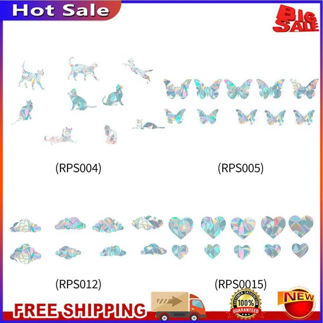 REFRACTION RAINBOW EFFECT Prisms Window Stickers PVC Decals Paste Wall ...