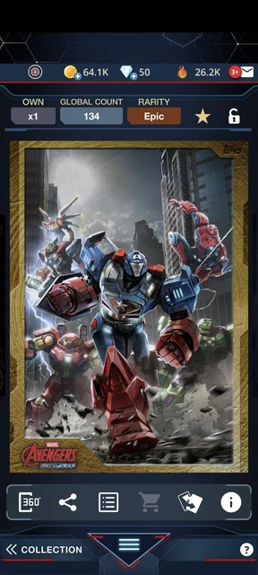Topps Marvel Collect Epic Gold Avengers Mech Strike (Award)
