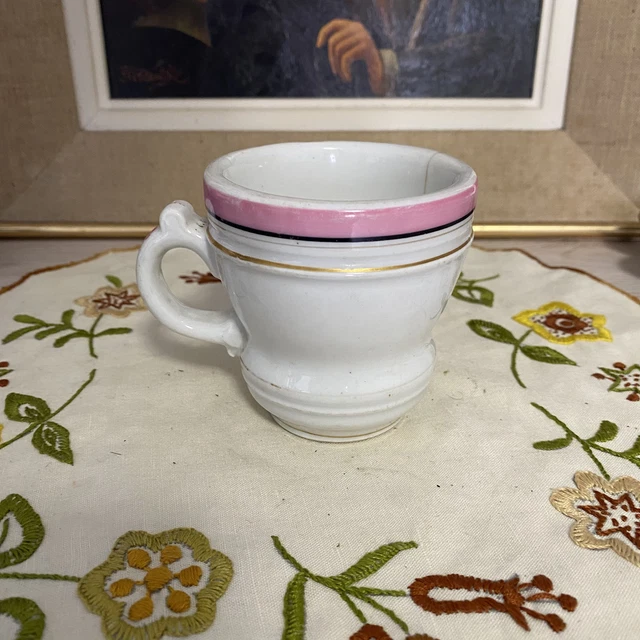 3 Tasses Et Sous-tasses Bleu Nuit Avec Liseré Doré - Marque Delaunay - Occasion Bon état