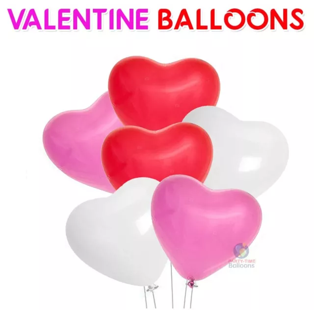 100 LOVE HEART SHAPE BALLOONS Wedding Party Romantic Baloon Birthday decoration