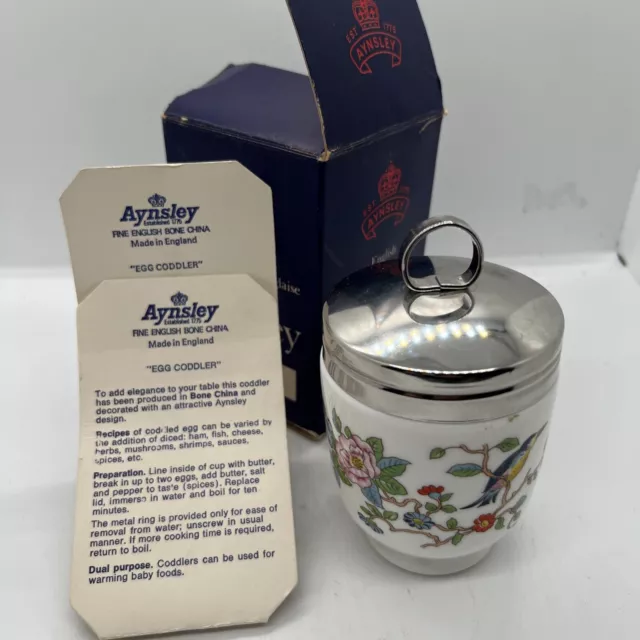 AYNSLEY Pembroke Bone China Egg Coddler With Box