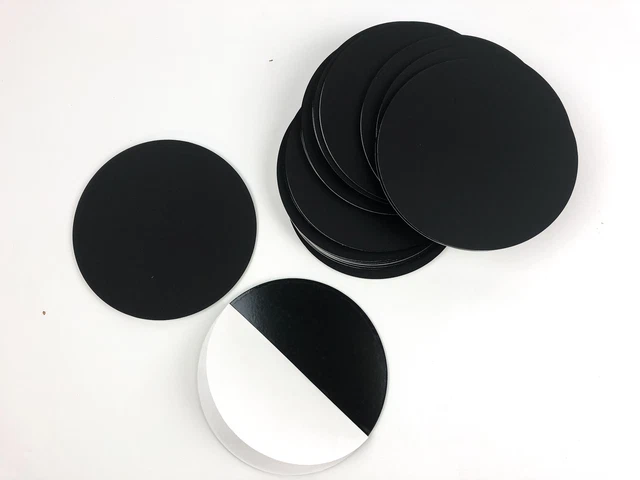 25PK Black Acrylic Circle Discs Round Plexiglas Laser Cut Sheet 5-1/8" Diameter