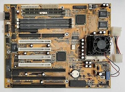 Gigabyte GA-586TX3 i430TX Sockel 7 ISA Mainboard + AMD K6 266MHz + 32MB RAM