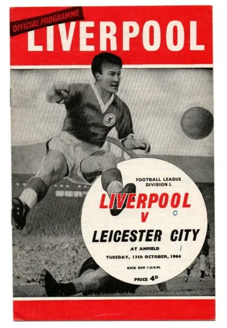 Orig.PRG   England Division 1  1964/65  LIVERPOOL FC - LEICESTER CITY  !  SELTEN