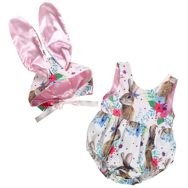 Abiti di Pasqua per bambine tuta coniglietto set di vestiti cappello coniglio