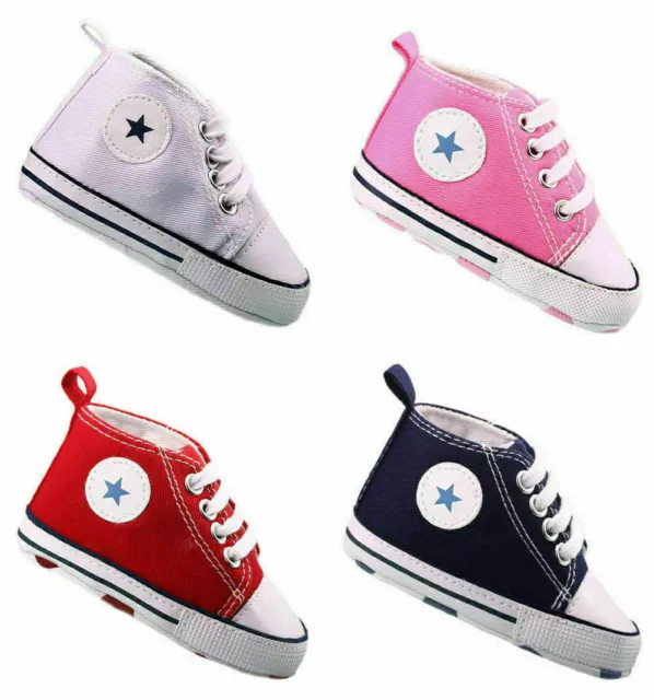 Newborn Baby Boy Girl Pram Shoes Infant Sneakers Toddler PreWalker Trainers 0-18