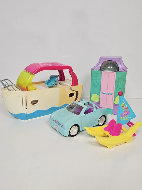 Polly pocket carré Lulu and her speedboat bague ring 1991 bluebird