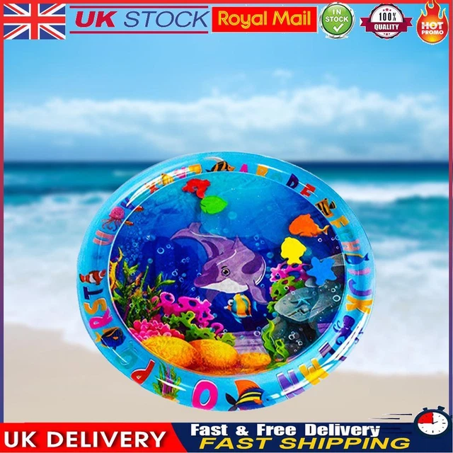 Animal Water Mat PVC Baby Water Play Mat Double Edge (Round Dolphin)
