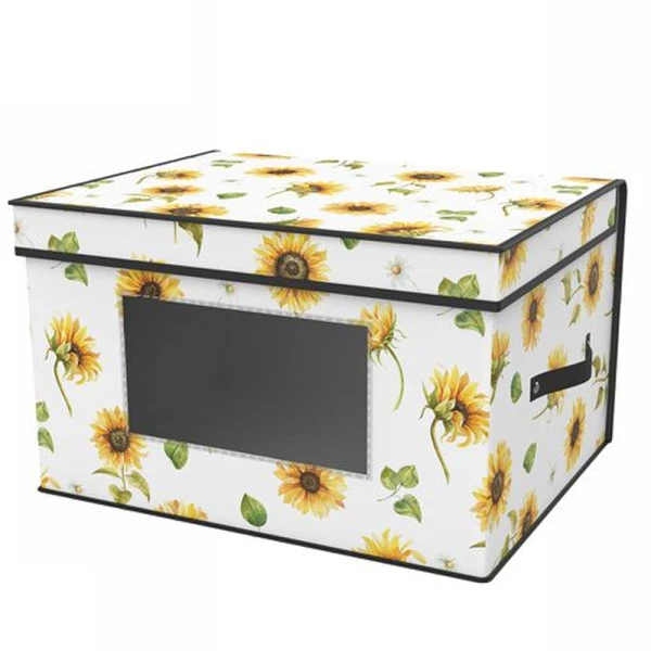 Scatola Organizer Per Armadio In Cartone - Grande 39x50x24cm Con Coperchio, Design Rosa