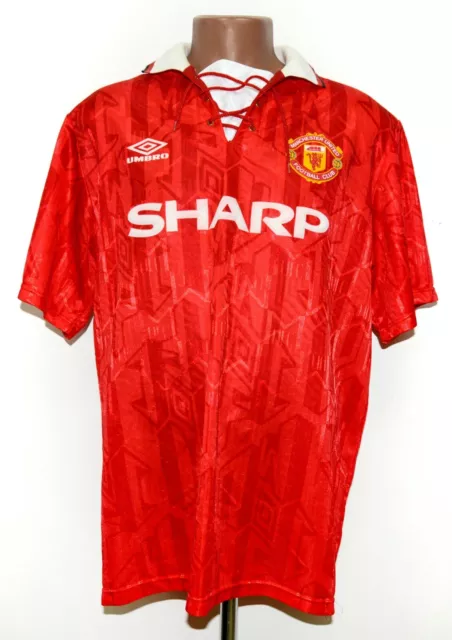 Manchester United 1992/1994 Home Football Shirt Jersey Umbro Size Xl Adult