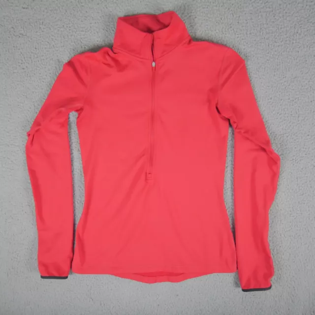 Nike Pro Sweatshirt Womens Small Red Long Sleeve Regular-Fit Mock Neck Dri-Fit