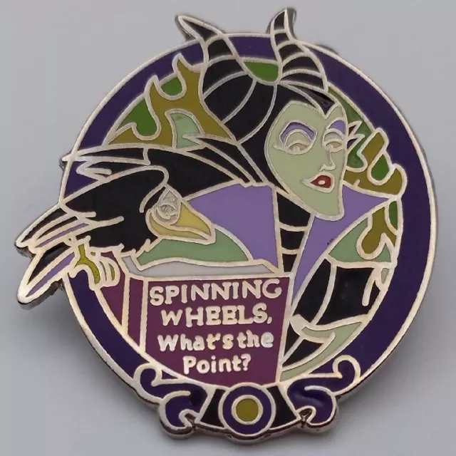 Maleficent Disney Trading Pin 2007 Spinning Wheels Whats The Point Souvenir Crow