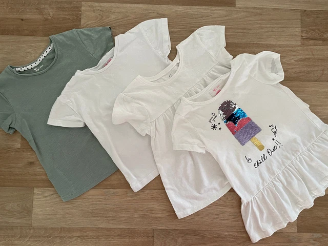 Young Girl age 4-5 years Bundle 4 Short Sleeve Tops T-shirts Next Tu F&F