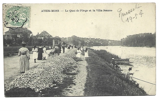 91  Athis Mons  Le Quai De L Orge Et La Villa Jeanne