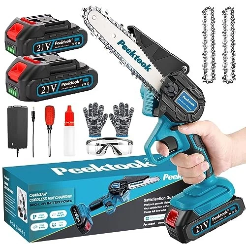 MINI CHAINSAW-6 INCH Brushless Motor Cordless Chainsaw with 4000mAh ...