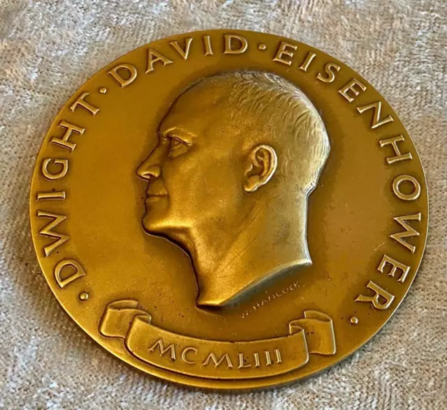 Dwight D. Eisenhower Presidential Bronze Medal 1953 70mm by Medallic Arts Co