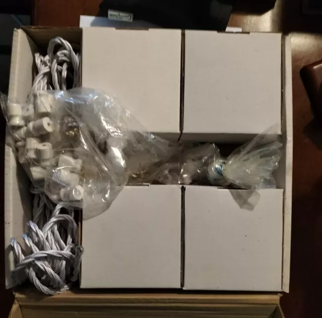 Piccolo Set Impianto Elettrico A Treccia Acc.ri In Porcellana