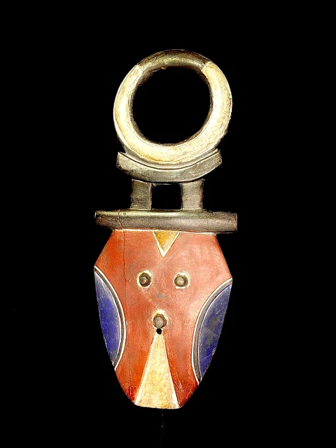 carved wood tribal mask african Carved wooden art masks Nafana  -5997