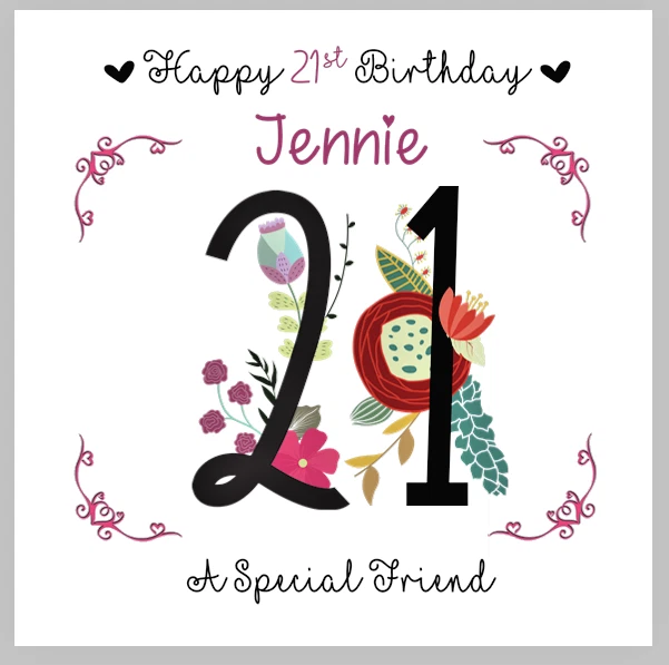 BIGLIETTO DI COMPLEANNO personalizzato mamma figlia sorella nipote nipote amico EUR 9,60