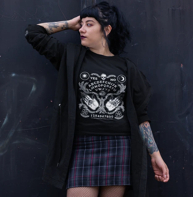 T-Shirt Ouija Brett - Satanisches Pentagramm Gothisch okkultes Geistbrett