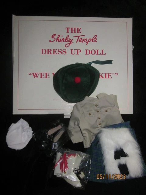1996 Danbury Mint Shirley Temple "Wee Willie Winkie" Outfit In Box  S107 Sspa