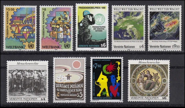 89-97 UNO Wien Jahrgang 1989 komplett, postfrisch **