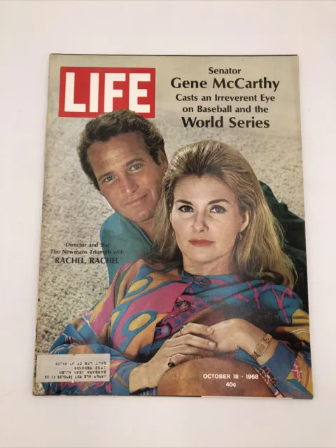VTG Life Magazine October 18, 1968 Paul and Joanne Newman, Gene McCarthy