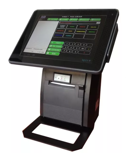 10" All-in-One Kasse Gastronomie: Bondrucker Kundenanzeige Kassensoftware Touch 2