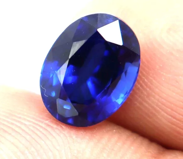 4.60 CT Natürlich Zertifiziert Ceylon Blau Saphir Oval Schliff Lose Edelstein