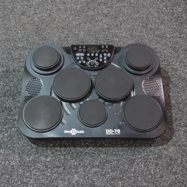 GEAR4MUSIC DD70 PORTABLE Electronic Midi Drum Kit Pad Pack with