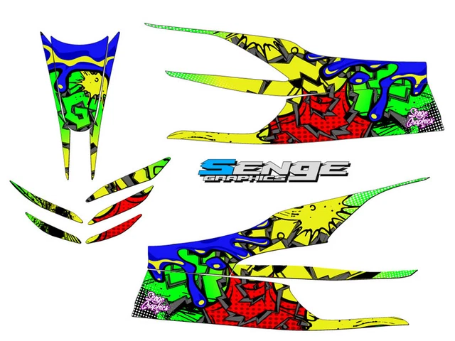 1998 1999 2000 Yamaha SRX Grafica Kit Slitta Avvolgere Calcomanie Adesivi Di