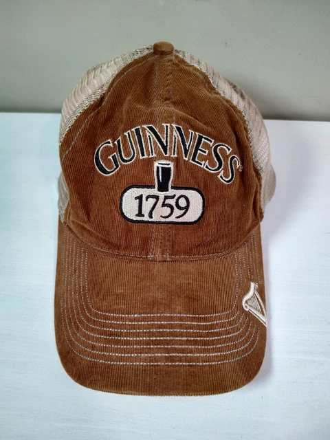 Guinness 1759 Ball Cap Hat Snapback Baseball trucker hat corduroy mesh