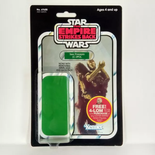 Repro Cardback And Empty Repro Bubble For Vintage Star Wars Figure: C-3Po