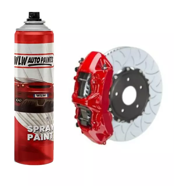 PURE RED Brake Caliper Heat Resistant Aerosol Spray Paint Drum High Temp Car Can