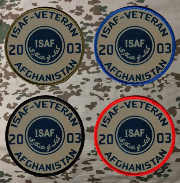 ISAF-VETERAN"Aufnäher"Patch/Bundeswehr/Afghanistan/Einsatz/Army/2002-2014/Khaki