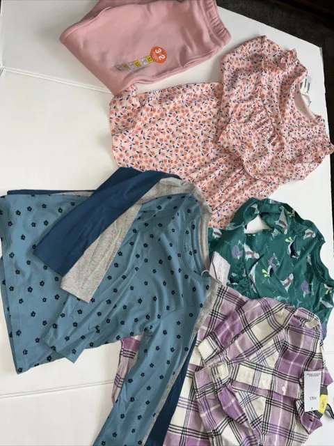 M & S .Girls Autumn Clothes Bundle Age 6 -7 Yrs.Dress.s joggers, New