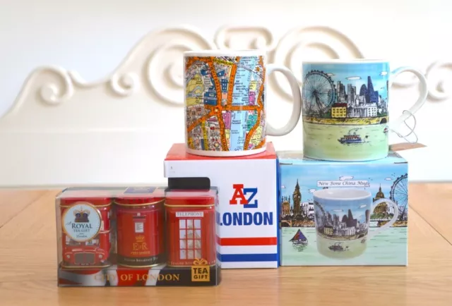 Christmas Presents Bone China Mugs Coffee Tea Cup Queen London Icon Gift Box