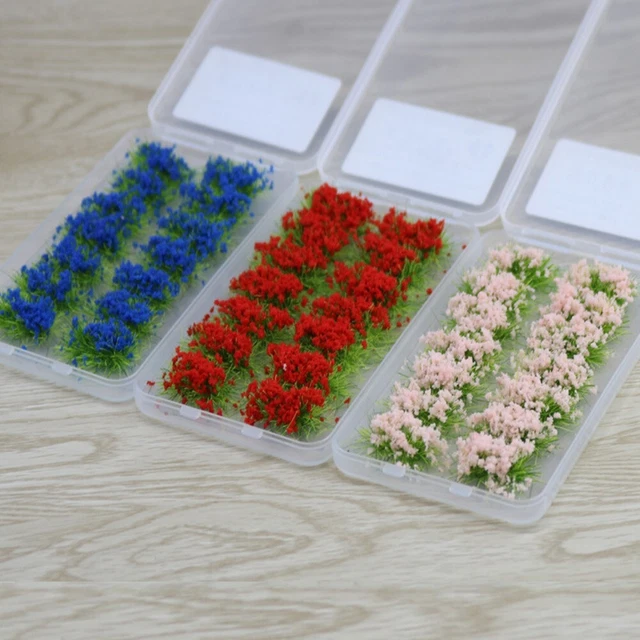 Lot de 91 touffes d'herbes / plants miniatures jaune bois - Modélisme
