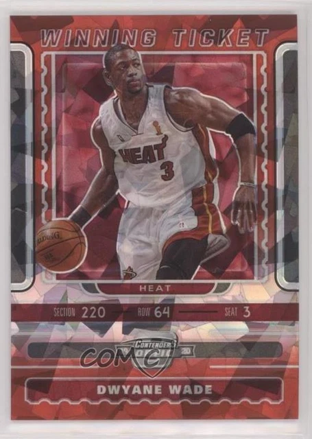 2019 Contenders Optic Winning Tickets Red Cracked Ice Prizm Dwyane Wade #20 HOF