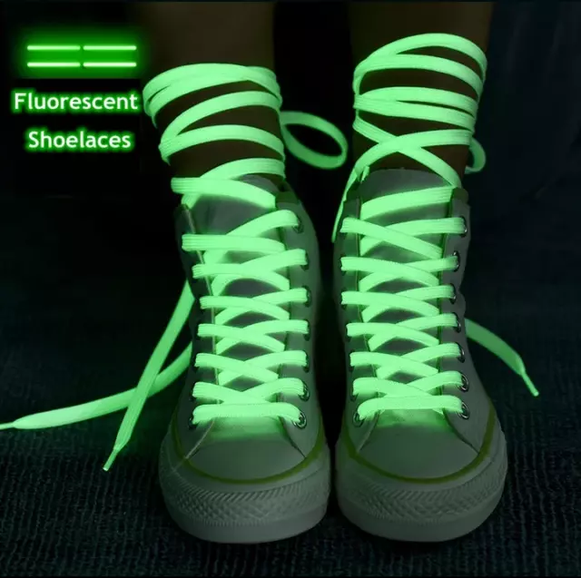 Cordones luminosos para zapatillas planas, cordones de lona que brillan en la os