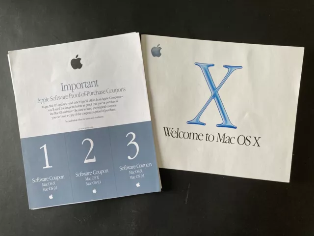 Apple Macintosh “Welcome to Mac OS-X” User Guide/Manual Vintage 2001. 034-1068-A