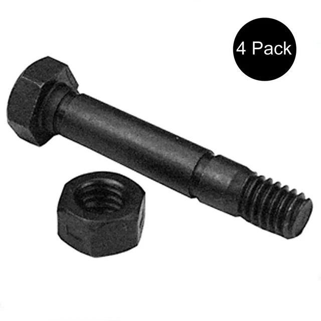 Set of (4) 2" X 5/16" Shear Pins w/ Nuts Fits John Deere Models: 828D 924DE