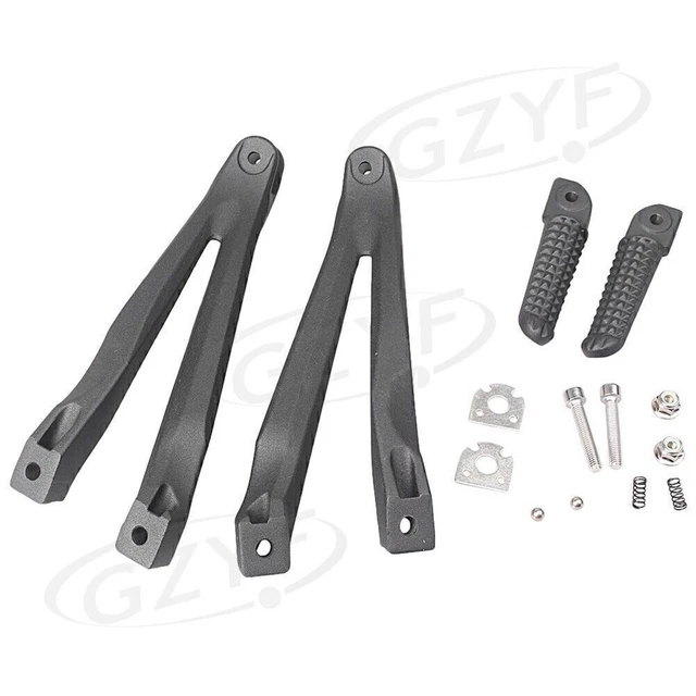Motorcycle Rear Passenger Footpeg Pedals Bracket Set For Yamaha YZF R1 2004-2008