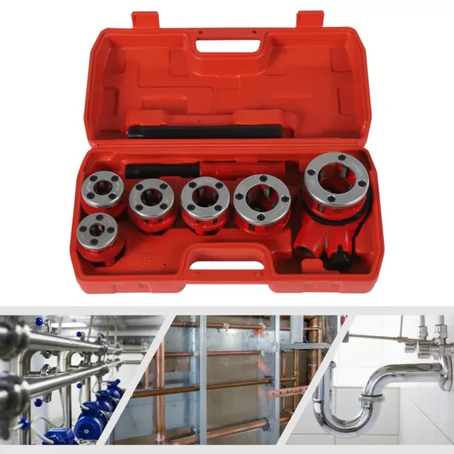 Ratchet Pipe Threader Kit Manueller Rohr Gewinde Ratsche Gewinde Die Kopf Set