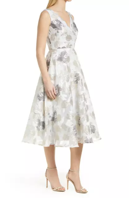 Eliza J Floral Fit-and-Flare Sleeveless Dress 10B 2123 3