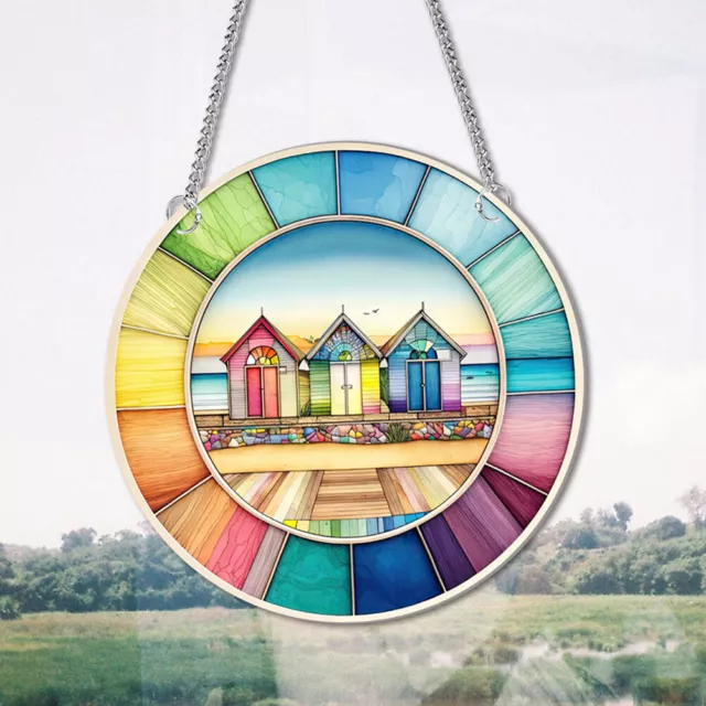 Suncatcher Window Panel Hanging Sun Catcher with Chain and Hook Acrylic