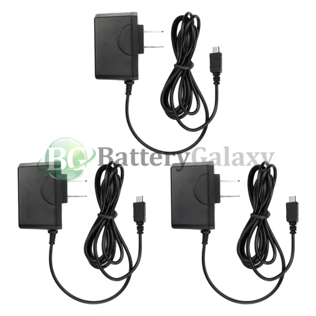 3 NEW Rapid Fast Micro USB Battery Home Wall Travel AC Charger For Cell Phone